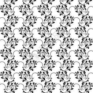 无缝裁缝花类模式织物数字文化装饰白色插图网络正方形卡片风格背景图片
