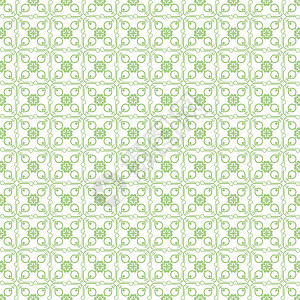 无缝花纹数字纺织品绿色正方形网络织物装饰品风格白色插图背景图片