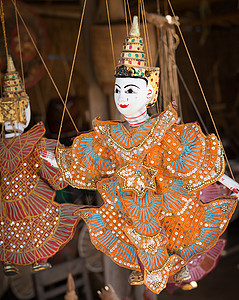缅甸木偶弦木偶背景
