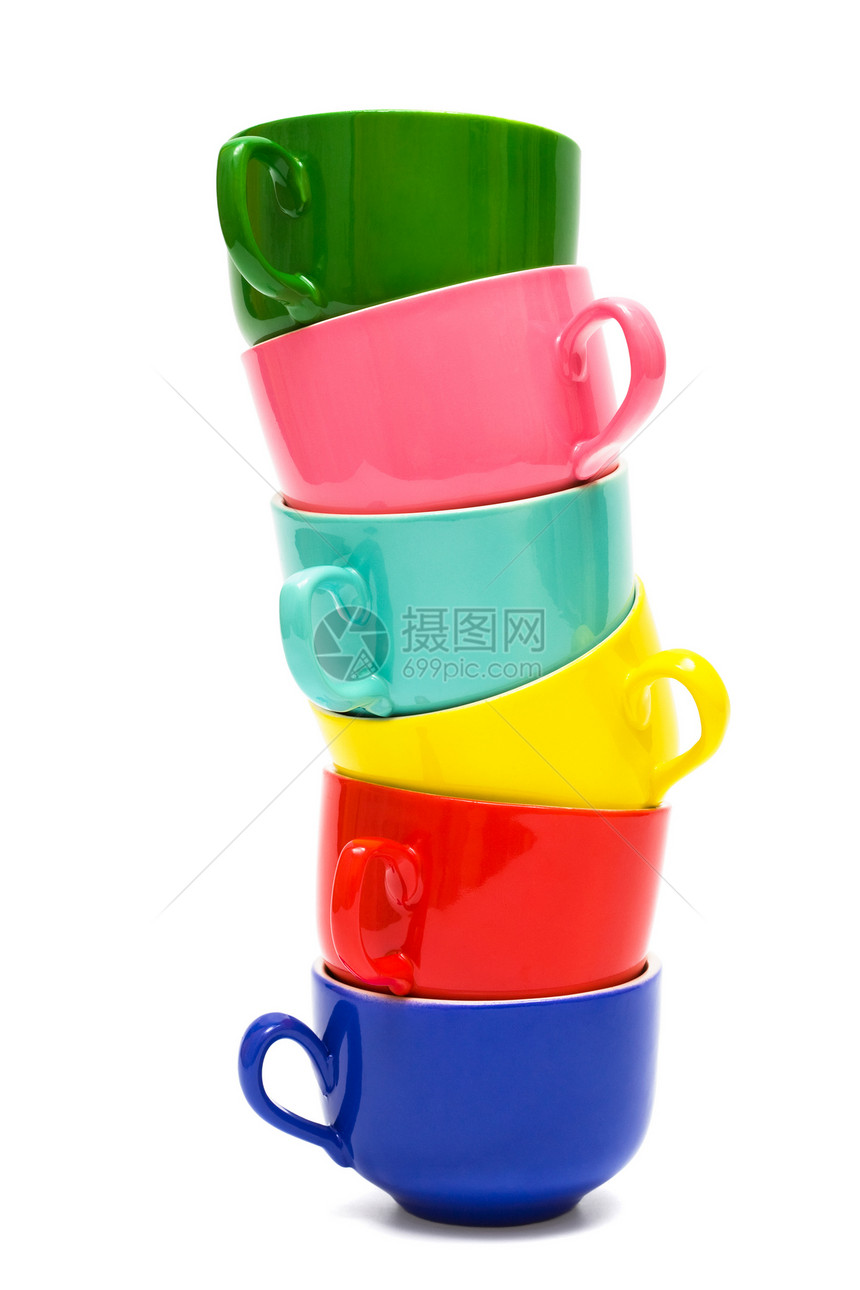 杯子空白金字塔平衡团体厨具咖啡陶器茶点绿色制品图片