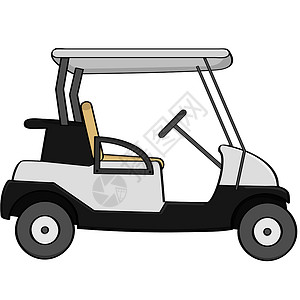 高尔夫越野车高尔夫推车运输运动绘画汽车越野车爱好电池大车俱乐部插图插画
