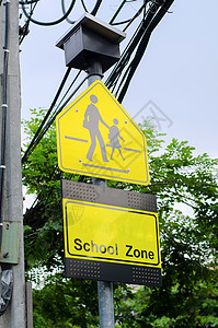 学校警告标志背景图片