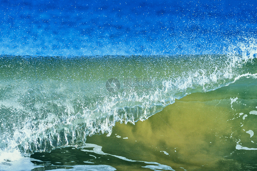 波动波浪温泉蓝色阳光晴天沿海波纹海洋冲浪水波热带图片