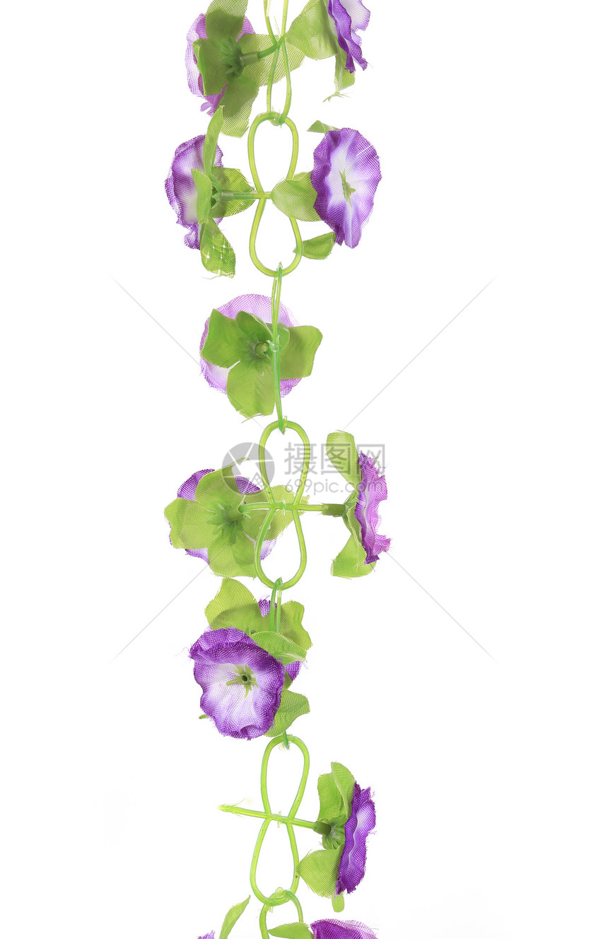 挂人造花朵艺术白色风格绿色装饰紫色紫丁香图片