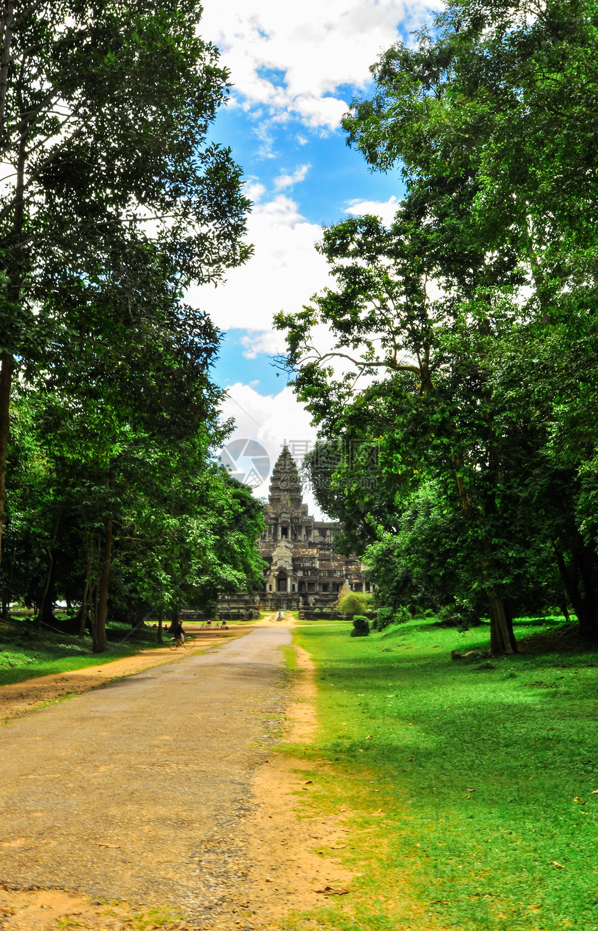 柬埔寨暹粒的和Angkor Wat高棉建筑群寺庙建筑废墟文化宗教纪念碑雕像眼睛建筑学古董图片