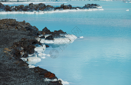 温水擦浴泻湖风景高清图片