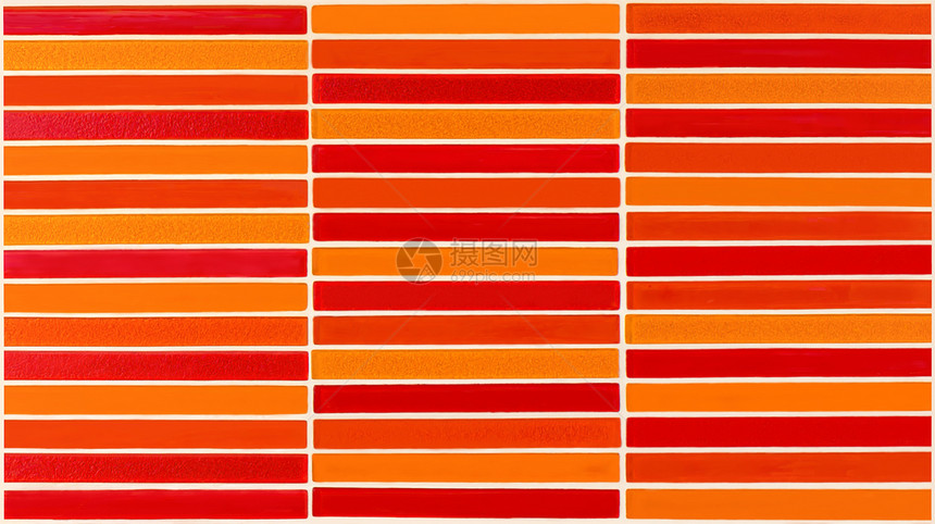 红色和橙色陶瓷墙图片
