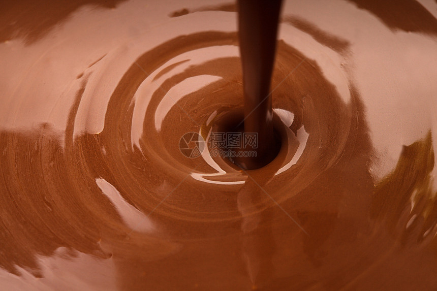巧克力流动酱料美食曲线旋转液体甜点食物奶油烹饪可可图片