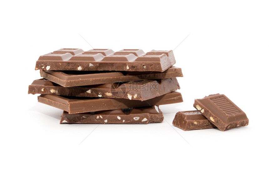 巧克力工作室小吃碳水白色糖果条甜点美食块宏观食物化合物图片