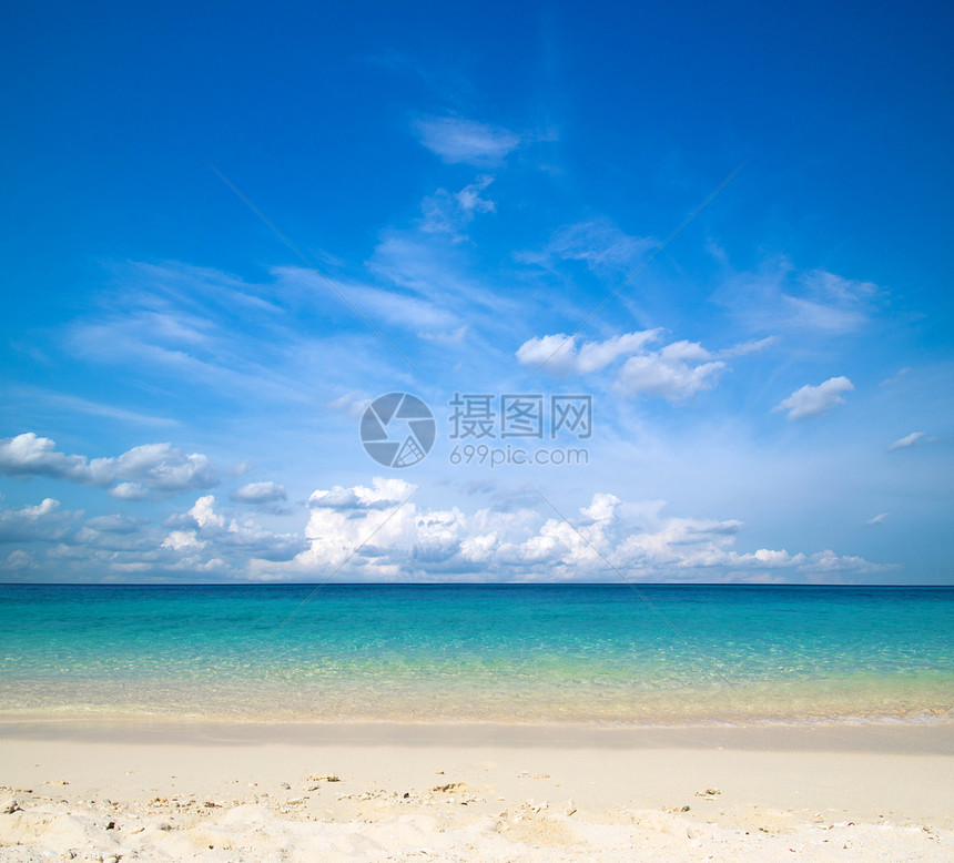 热带海洋天堂旅行假期冲浪阳光蓝色天空支撑太阳海浪图片