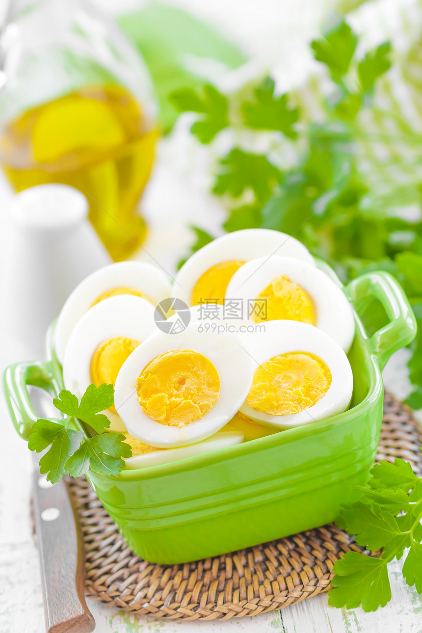 煮鸡蛋早餐饮食蛋黄营养桌子食物养分美食服务烹饪图片
