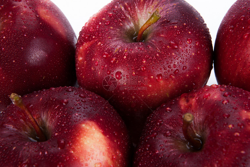 黑松苹果闭合红色水果味道牙齿栗色甜点烹饪图片