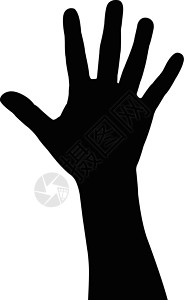 女士手环影矢量指针白色黑色身体男人手指一部分插图背景图片
