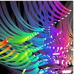 抽象背景 矢量速度运动流动曲线坡度光谱插图射线彩虹滚动背景图片