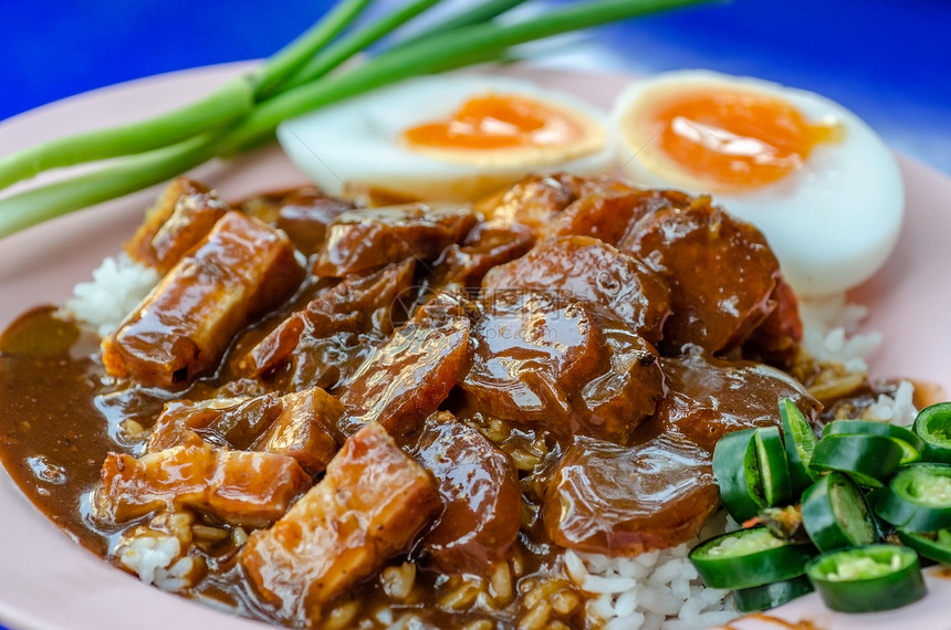 烧烤猪肉争夺大米泰国食品图片