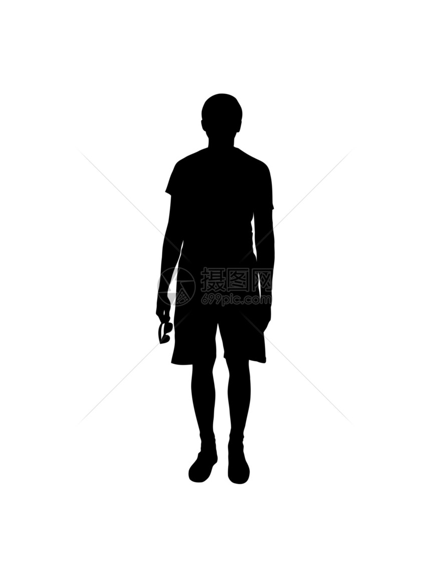 男人的脚影黑色插图寂寞身体图片