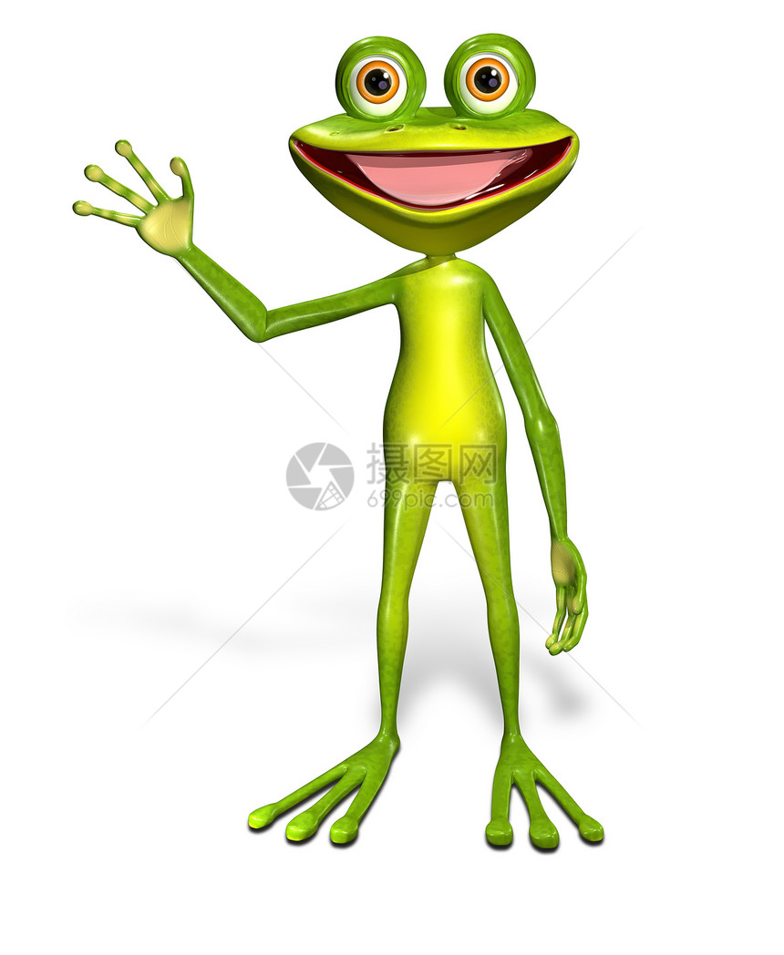 绿青蛙绿色眼睛舌头喜悦沉思动物兴趣壁虎情绪微笑图片
