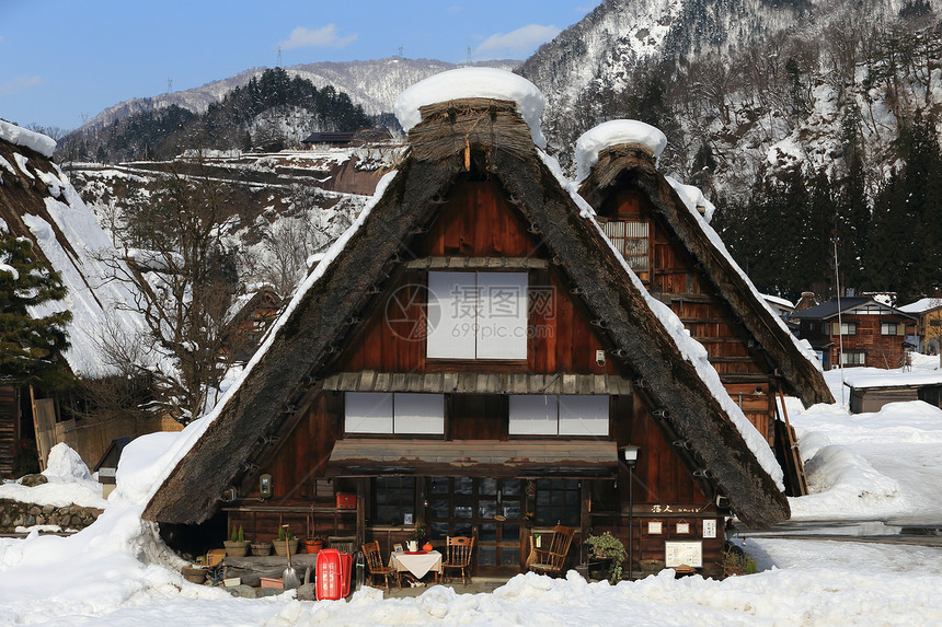 白川去村小屋建筑地标房子住宅松树合掌村庄世界遗产农场建筑学图片