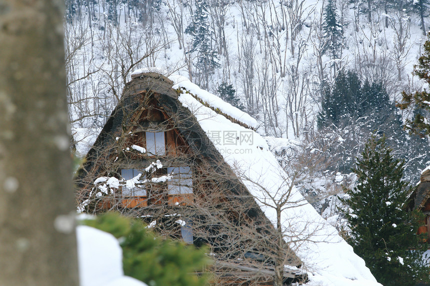 白川去村小屋建筑学房子茅草世界遗产历史瀑布遗产合掌农场地标图片