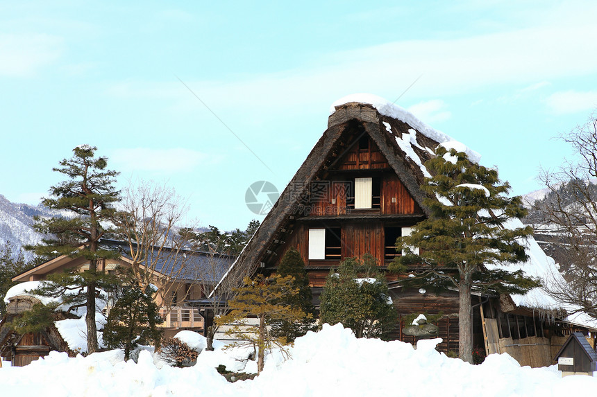 白川去村小屋住宅茅草白川建筑建筑学世界遗产村庄农场运河房子图片