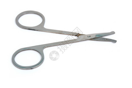 孤立的小型金属工具刀具指甲卫生剪子剪刀修剪清洁生活背景图片