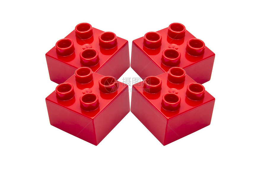 红砖块闲暇塑料工作室立方体创造力乐趣童年孩子玩具教育图片
