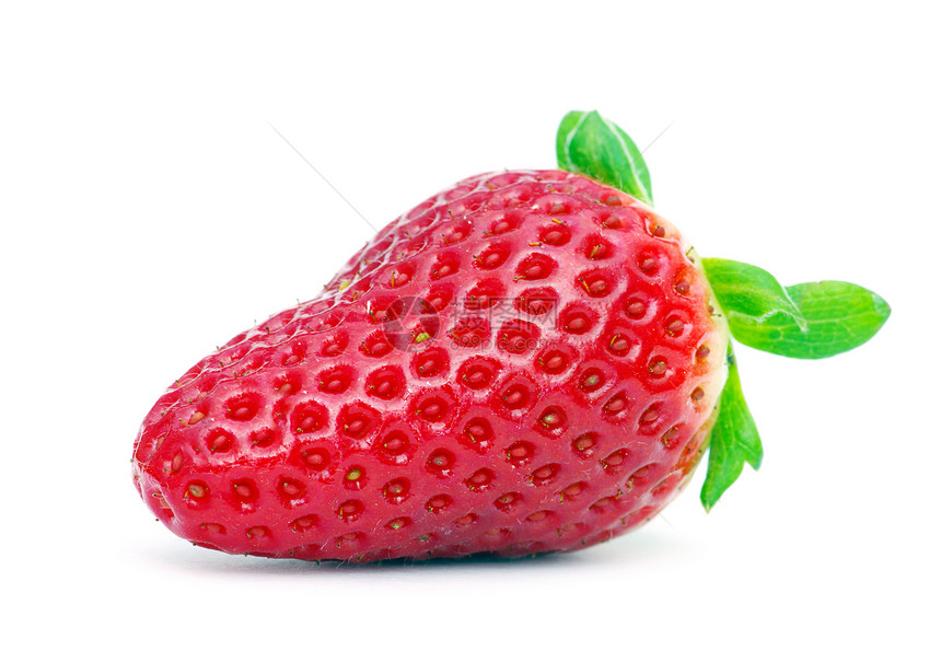 草莓种子宏观绿色水果活力红色食物团体白色叶子图片