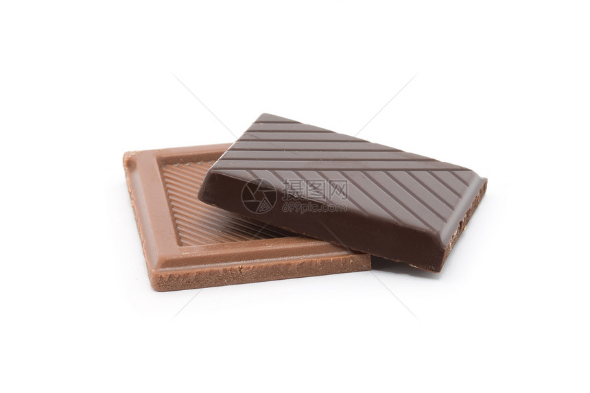 巧克力美食甜点美食块化合物糖果条食物碳水宏观工作室白色图片