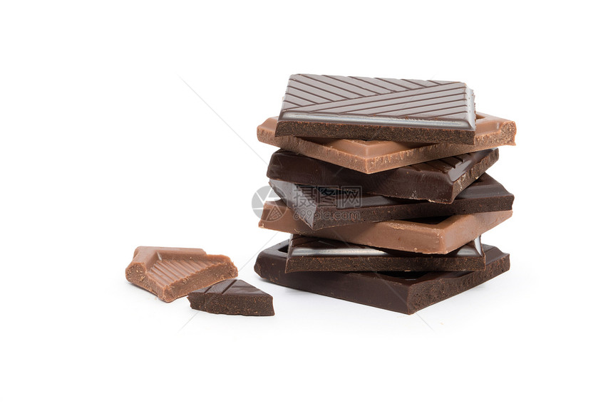 巧克力美食块化合物棕色碳水工作室美食食物糖果白色糖果条图片