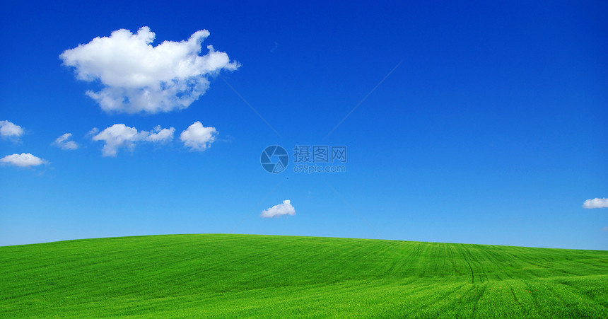 字段全景农场植物季节地平线远景阳光多云牧场天气图片