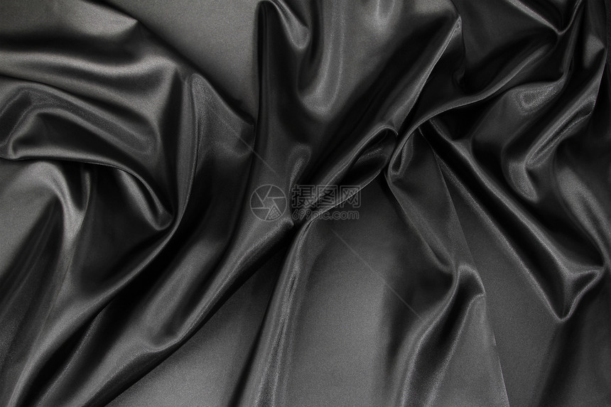 丝织布料曲线材料宏观涟漪天鹅绒褶皱织物床单柔软度图片