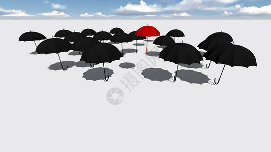 红色雨伞工作服物体渲染黑色防护家居个人数字对象设备背景图片