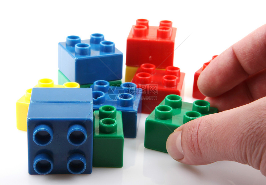 塑料建筑块积木建筑幼儿园战略黄色工作室学习童年活动玩具图片