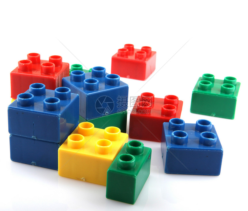 塑料建筑块幼儿园玩具教育团体战略白色积木建筑游戏构造图片