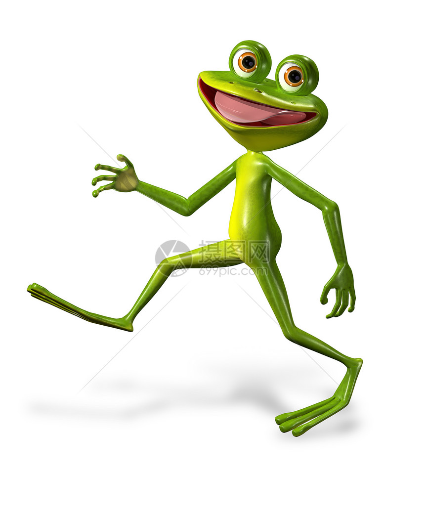 绿青蛙渲染壁虎插图爪子蜥蜴微笑喜悦瑜伽沉思动物图片