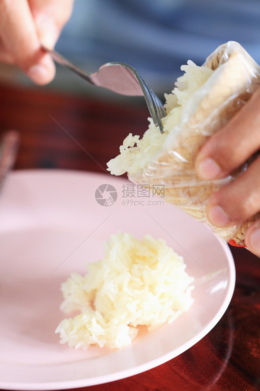 粘性大米短粒篮子族裔食物盘子烹饪容器厨房饮料用具图片