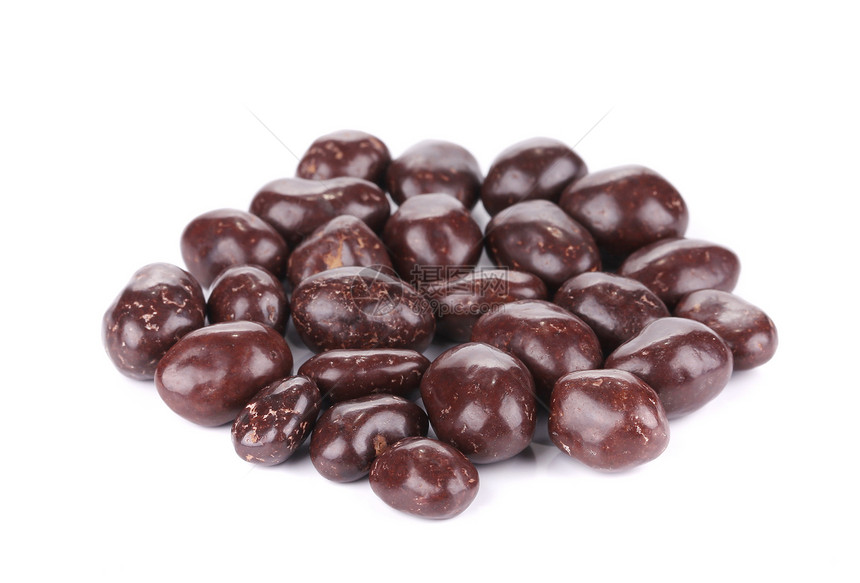 巧克力盖的深棕色糖衣杏仁反射可可墙纸葡萄干白色花生甜点食物糖果团体图片