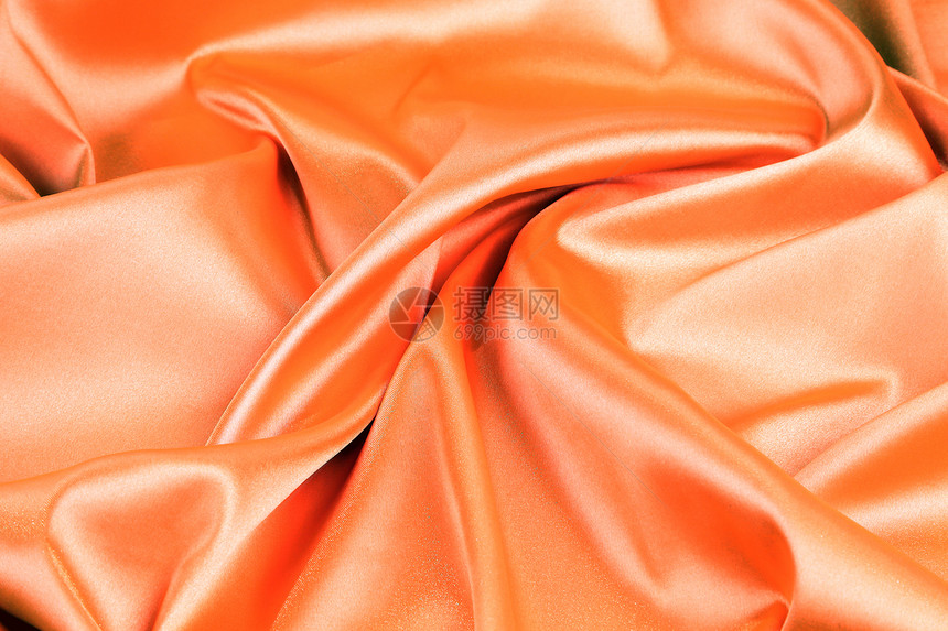 橙色丝绸背景橙子衣服窗帘织物蓝色粉色床单材料图片