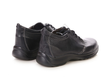 黑皮靴子鞋带鞋类男性运动崎岖蕾丝皮革旅游橡皮旅行背景图片