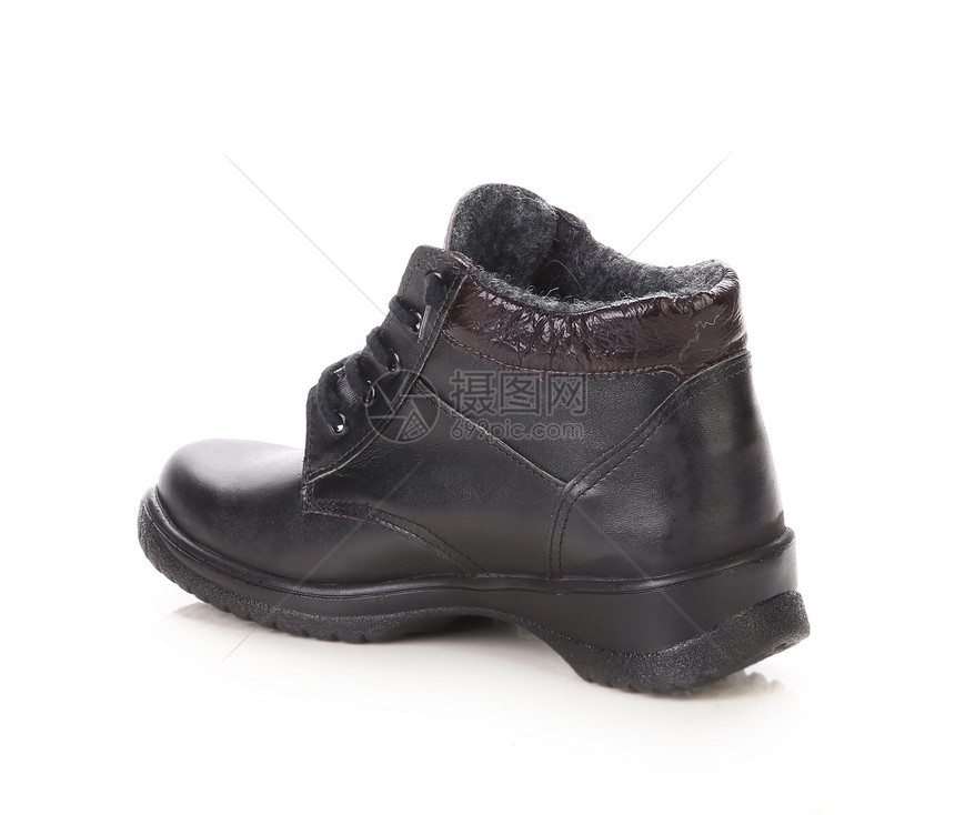 黑色男子的靴子和灰色酒吧工人安全蕾丝运动橡皮鞋类皮革鞋带工作旅行图片