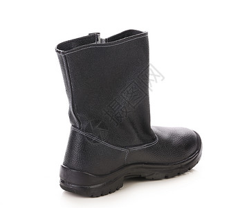 黑皮靴子黑色蕾丝皮革活动跑步鞋带安全旅行衣服鞋类背景图片