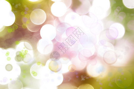 摘要背景背景绿色设计圆圈粉色元素辉光气泡仙女灯白色背景图片