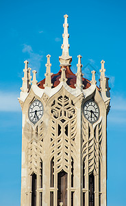 旧民楼奥克兰大学钟楼大学地标尖塔艺楼教育学校背景