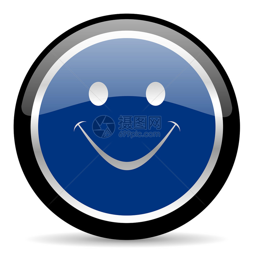 微笑图标蓝色喜悦协议笑脸互联网幸福手机网站法官快乐图片