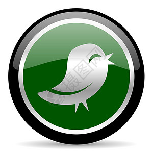 八卦图标Twitter 图标警报说话按钮插图网络讲话讨论社会绿色八卦背景