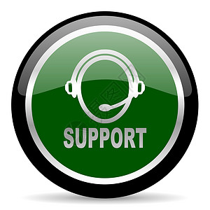 支持图标网络绿色顾问讲话帮助顾客经理按钮插图圆圈背景图片