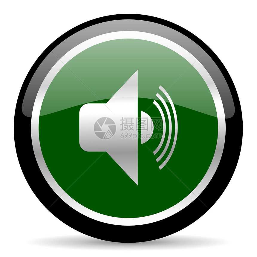 音量图标插图圆圈控制收音机歌曲立体声玩家扬声器按钮网络图片