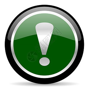 感光标志按钮网络圆圈插图危险绿色注意力感叹号失败安全背景图片