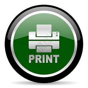 打印机图标文档圆圈办公室打印工具传真印刷外设按钮网络背景