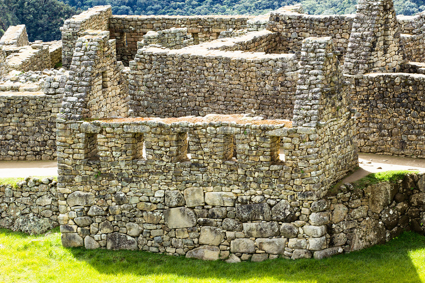 秘鲁安第斯山脉古老的印加城市历史墙壁比丘废墟游客旅游踪迹文明拉丁天空图片